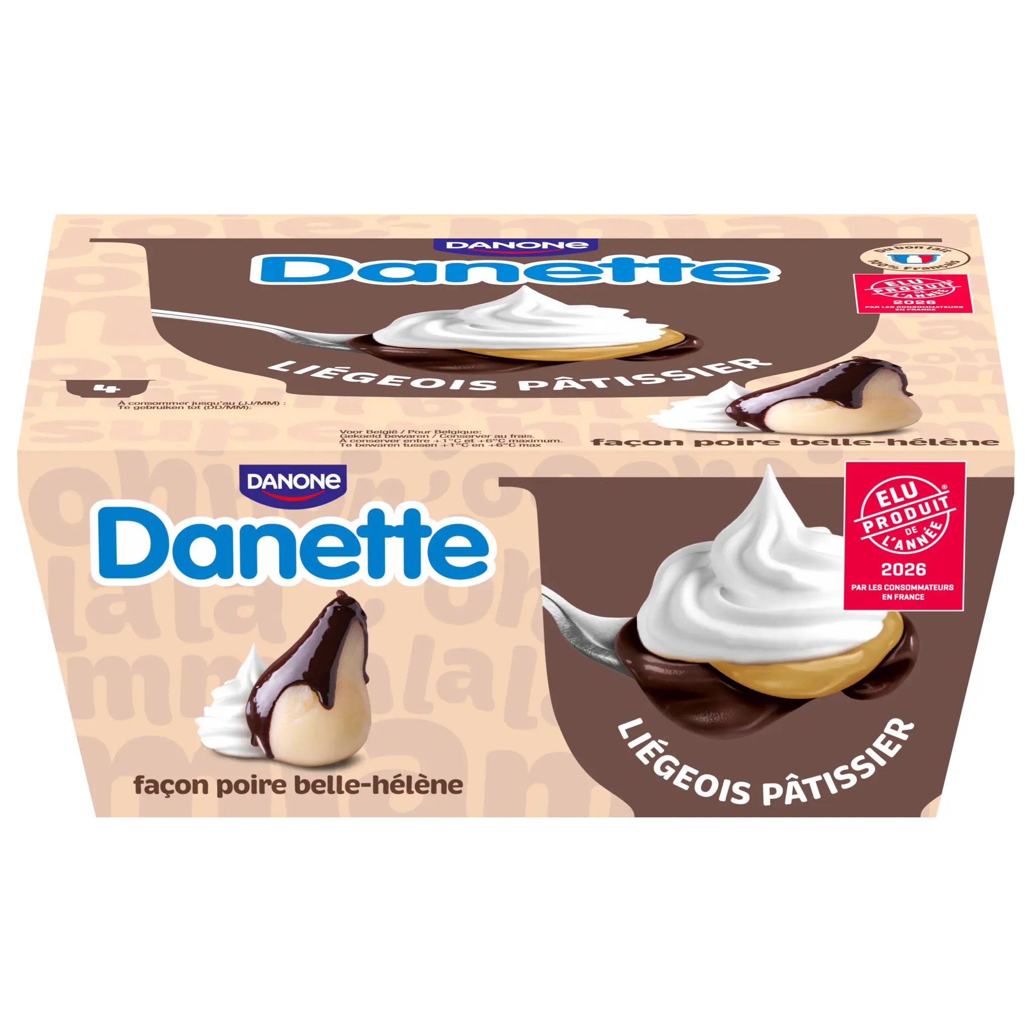 DANETTE Liégeois façon poire belle hélène au chocolat