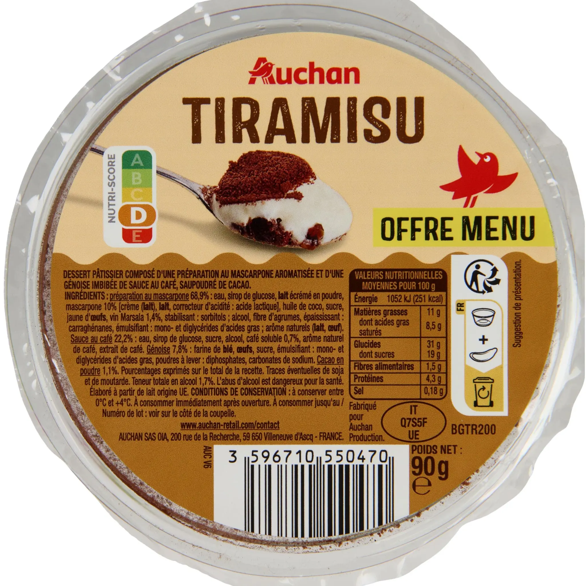 AUCHAN Tiramisu