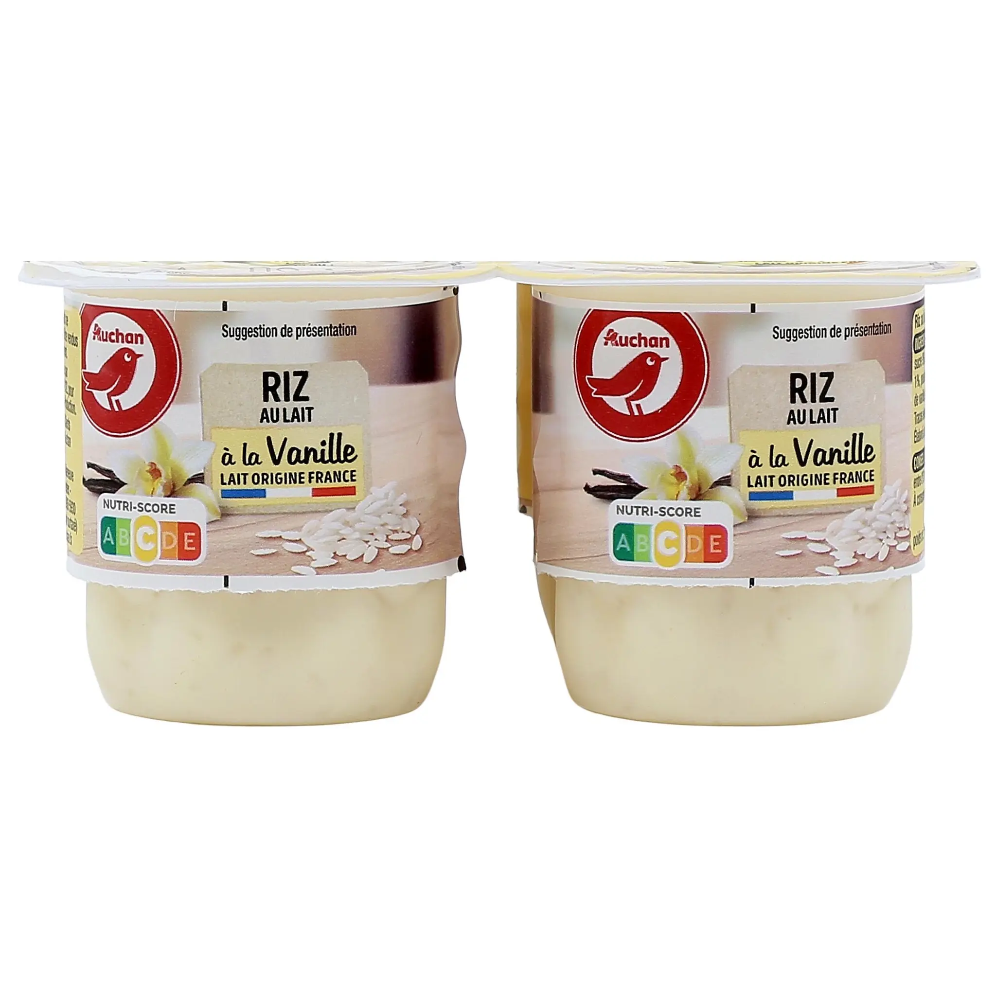 AUCHAN Riz au lait à la vanille