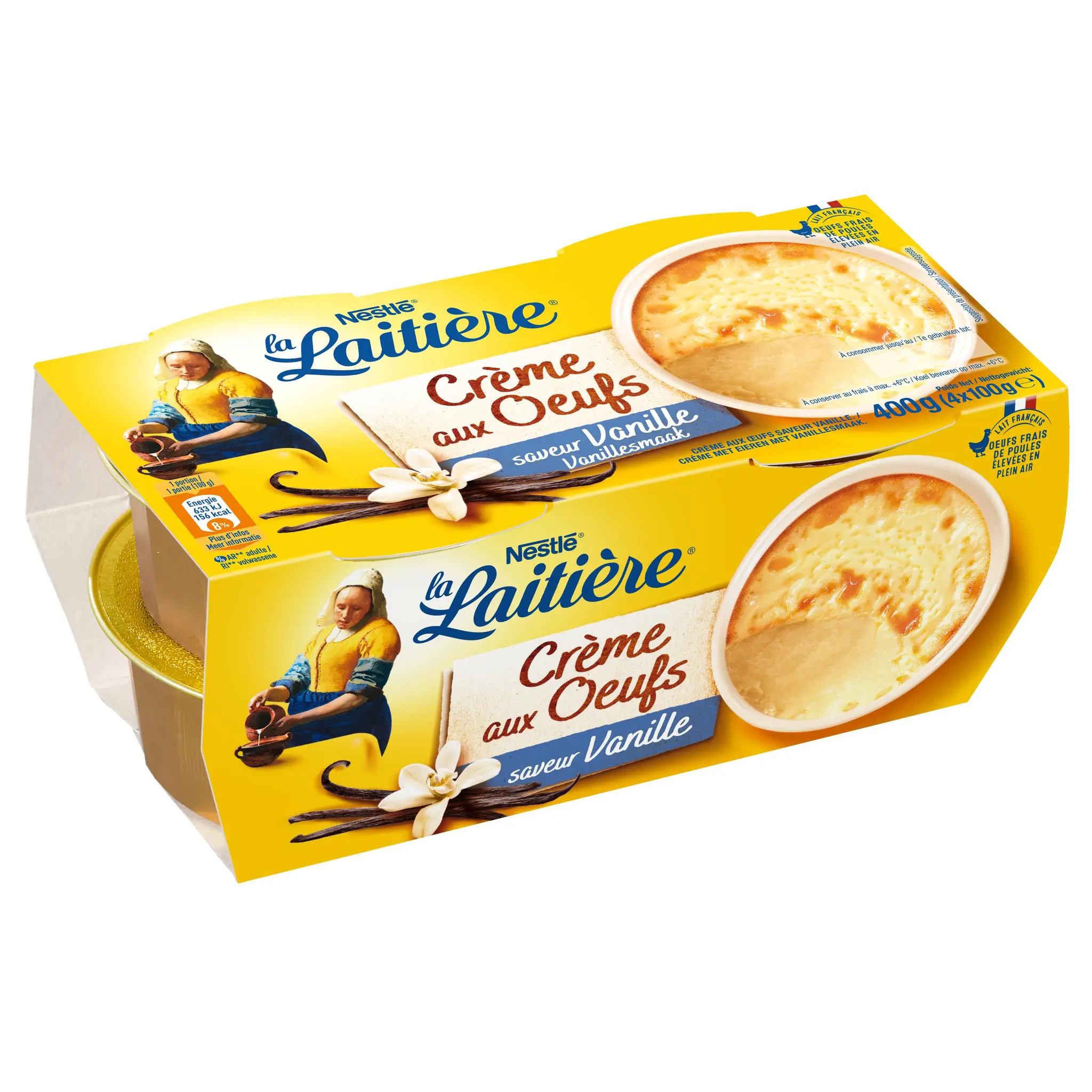 LA LAITIERE Crème aux oeufs saveur vanille