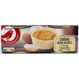 AUCHAN Crème aux oeufs saveur vanille