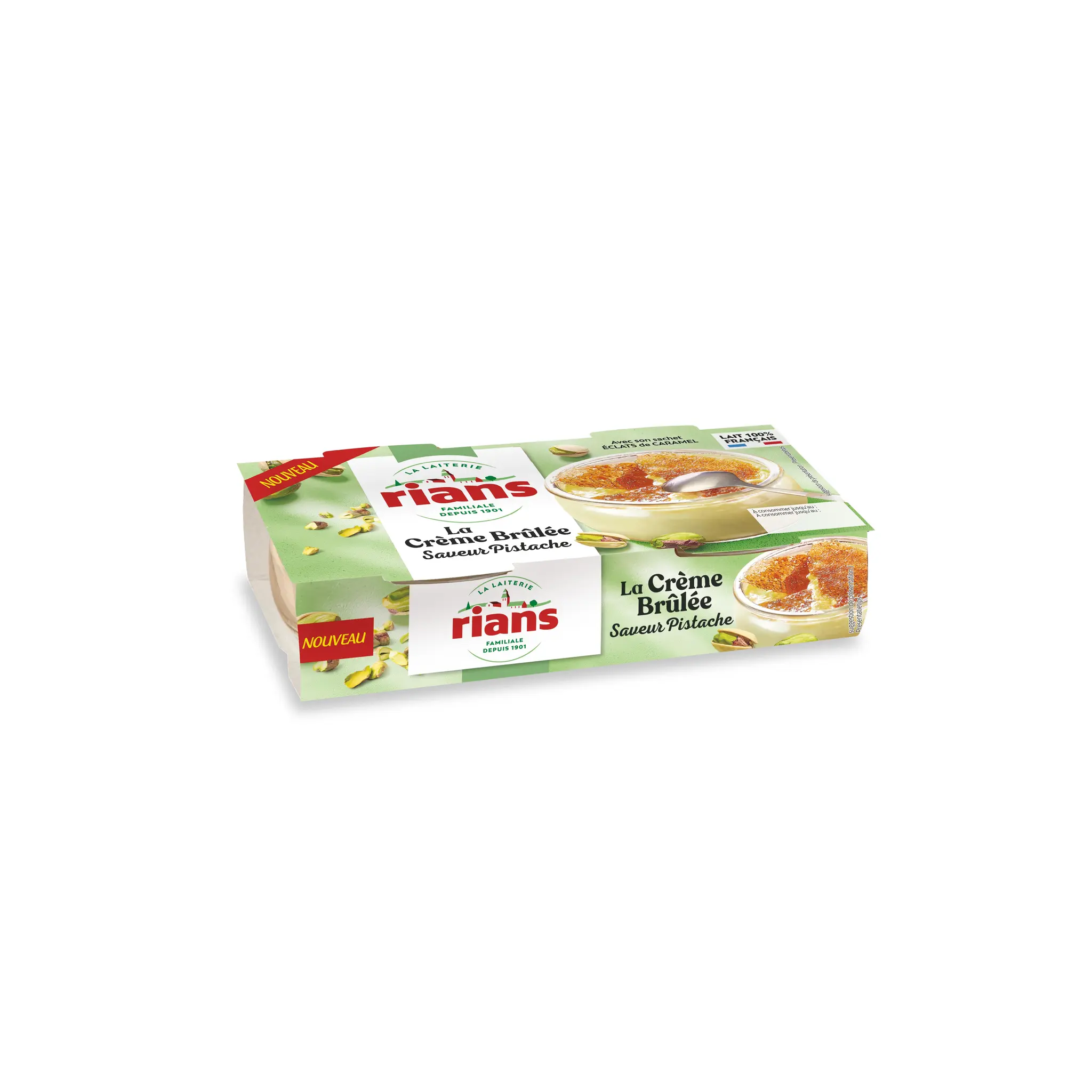 RIANS La crème brûlée saveur pistache