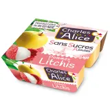 CHARLES & ALICE Spécialité pommes litchis sans sucres ajoutés