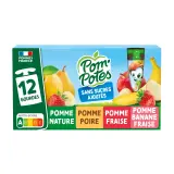 POM'POTES Gourdes compotes multivariétés sans sucres ajoutés