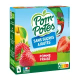 POM'POTES Gourdes compote pomme fraise sans sucres ajoutés