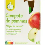 POUCE Compote de pommes allégée en sucres
