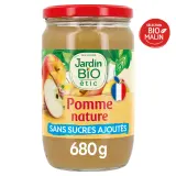 JARDIN BIO ETIC Compote de pomme nature sans sucres ajoutés