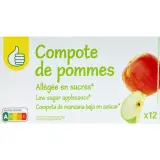 POUCE Compote de pommes allégée en sucres