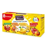 CHARLES & ALICE Gourdes compotes de pommes nature pommes abricots pommes bananes et pommes fraises