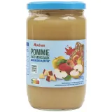 AUCHAN Purée de pomme avec morceaux sans sucres ajoutés en bocal
