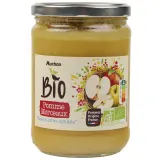 AUCHAN BIO Purée de pomme en morceaux sans sucres ajoutés bocal