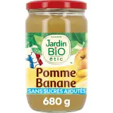JARDIN BIO ETIC Dessert pomme banane sans sucres ajoutés