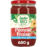 JARDIN BIO ETIC Dessert pomme fraise sans sucres ajoutés
