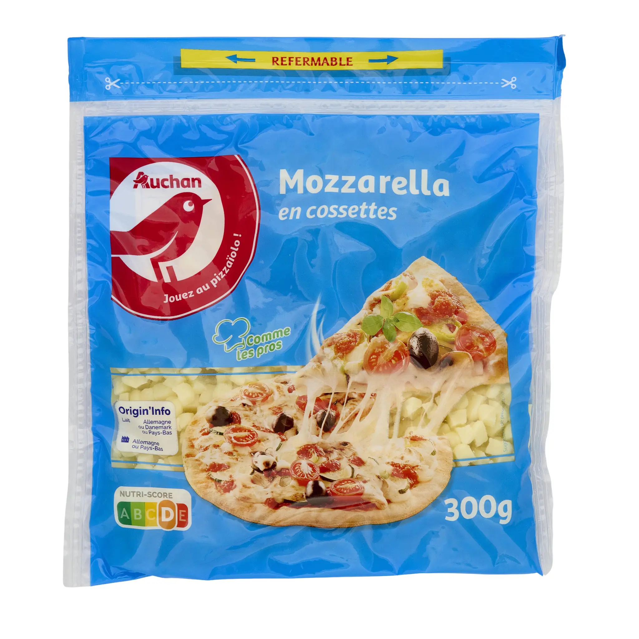 AUCHAN Mozzarella cossette