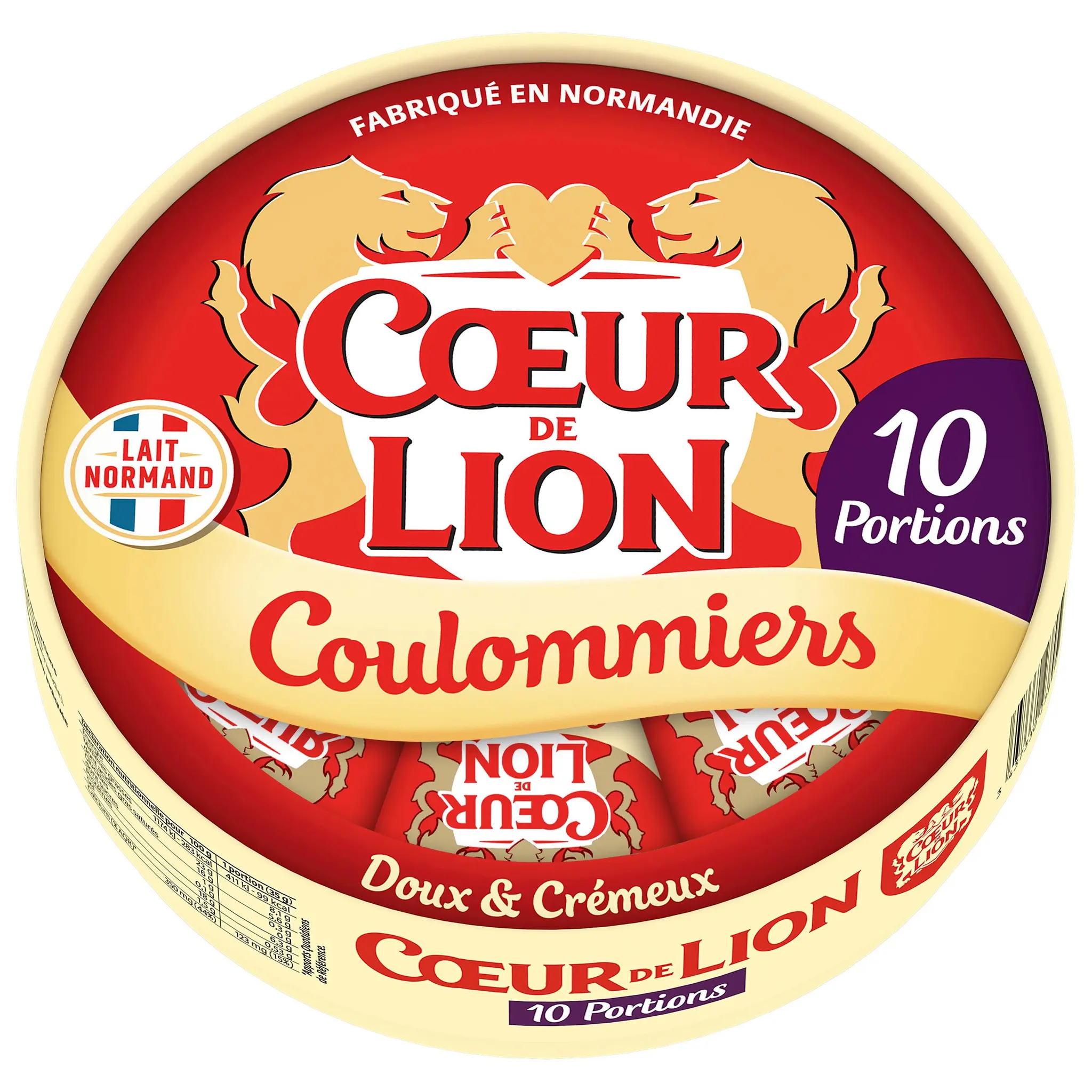 COEUR DE LION Coulommiers doux & crémeux en portions