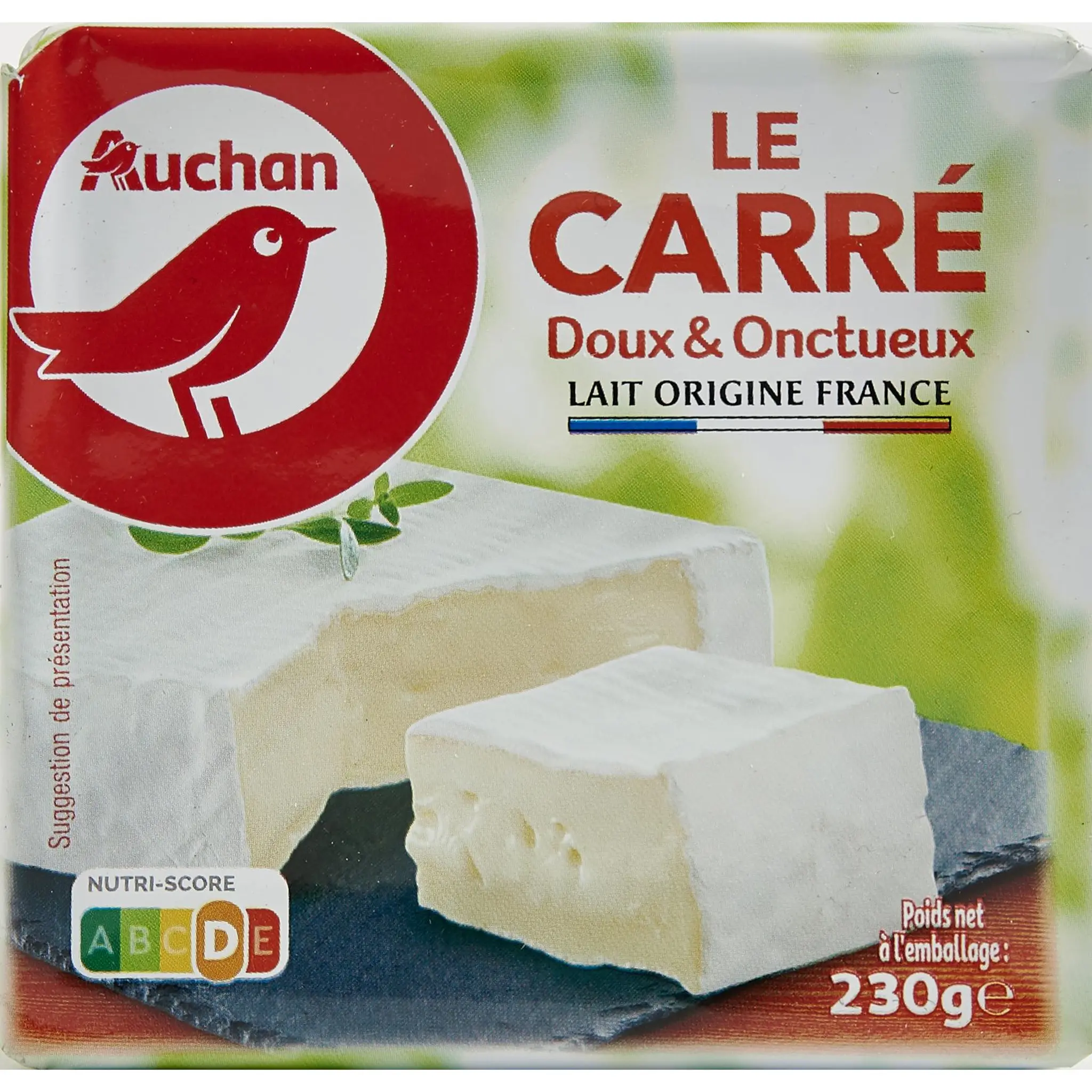 AUCHAN Le carré fromage doux et onctueux