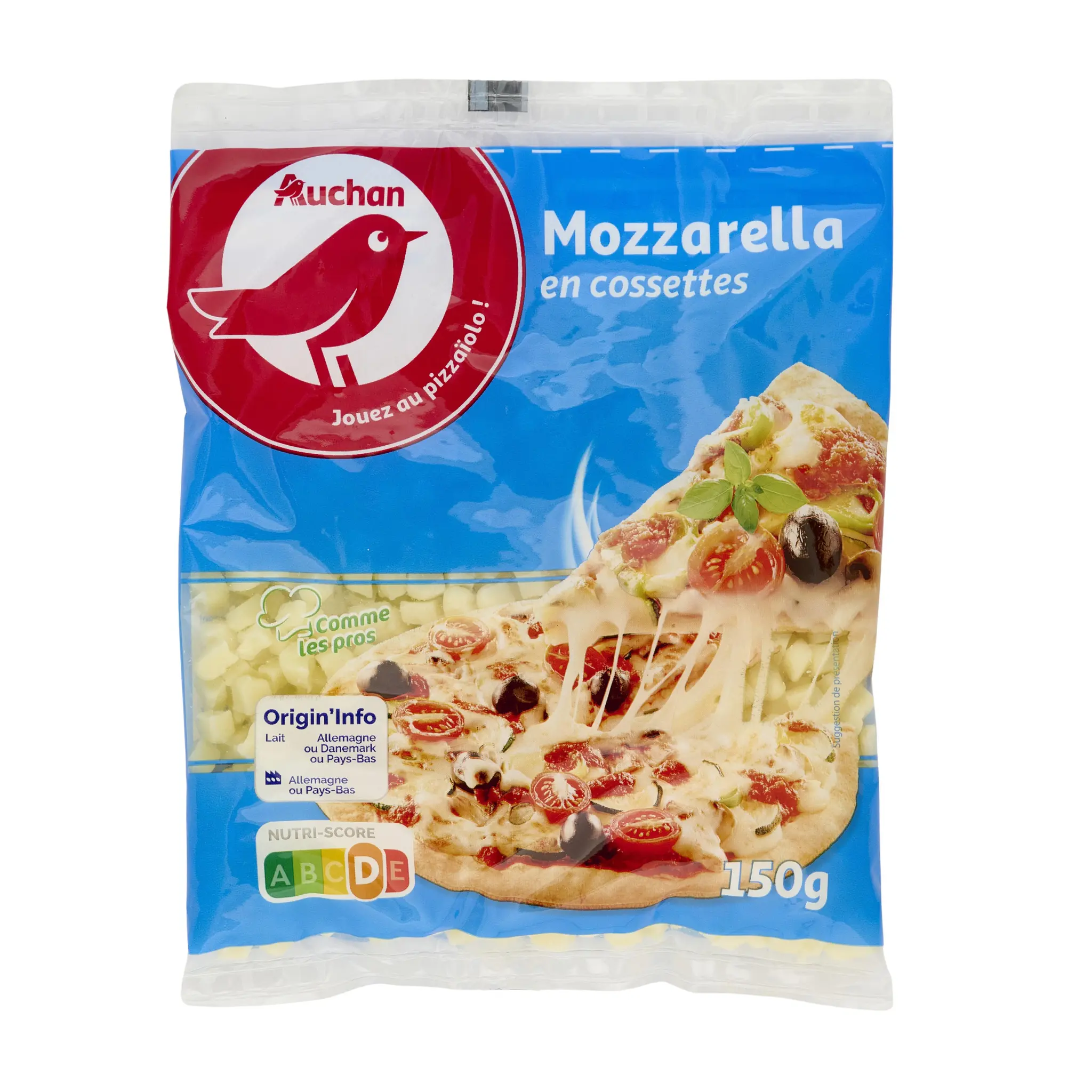 AUCHAN Mozzarella en cossettes