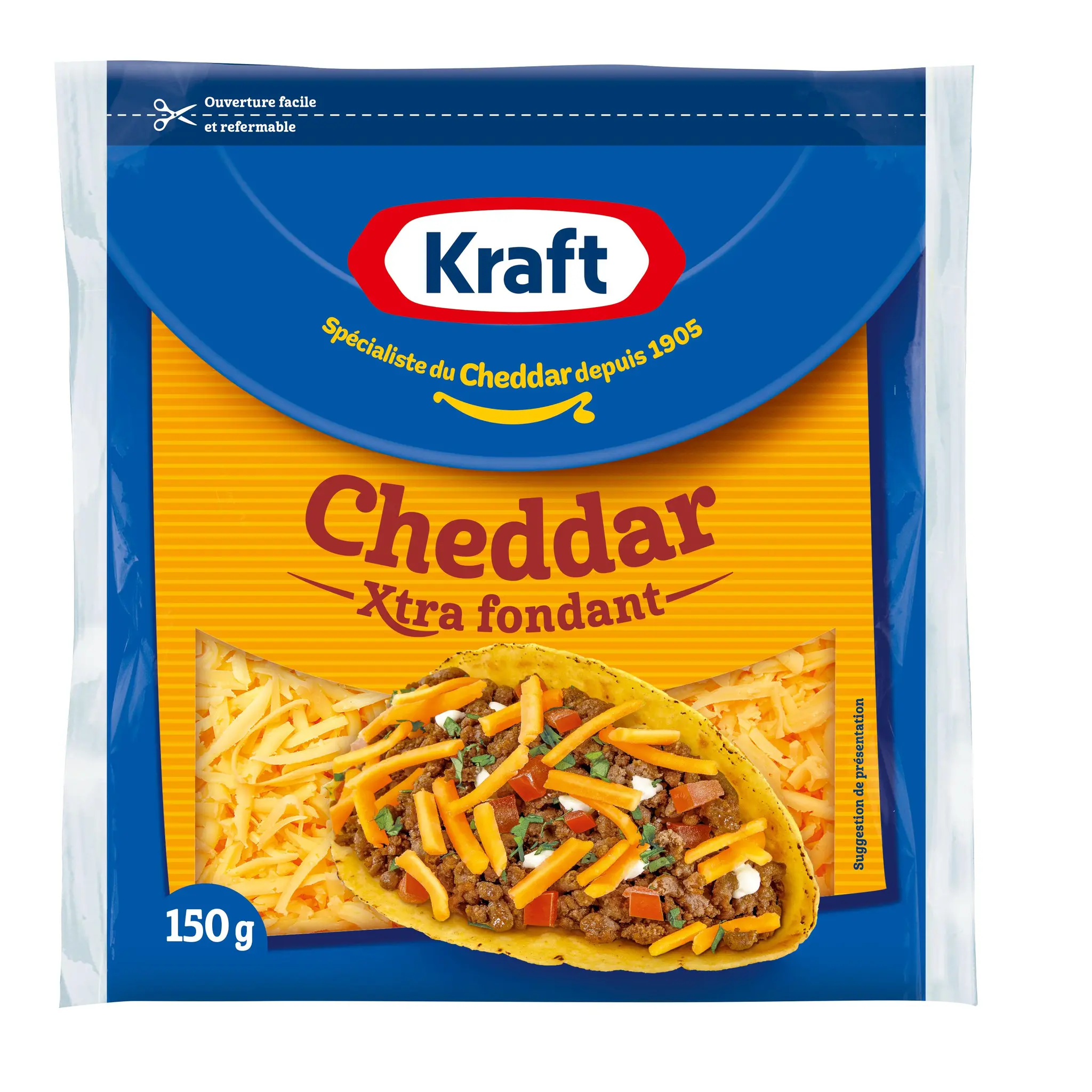KRAFT Cheddar rapé au lait pasteurisé