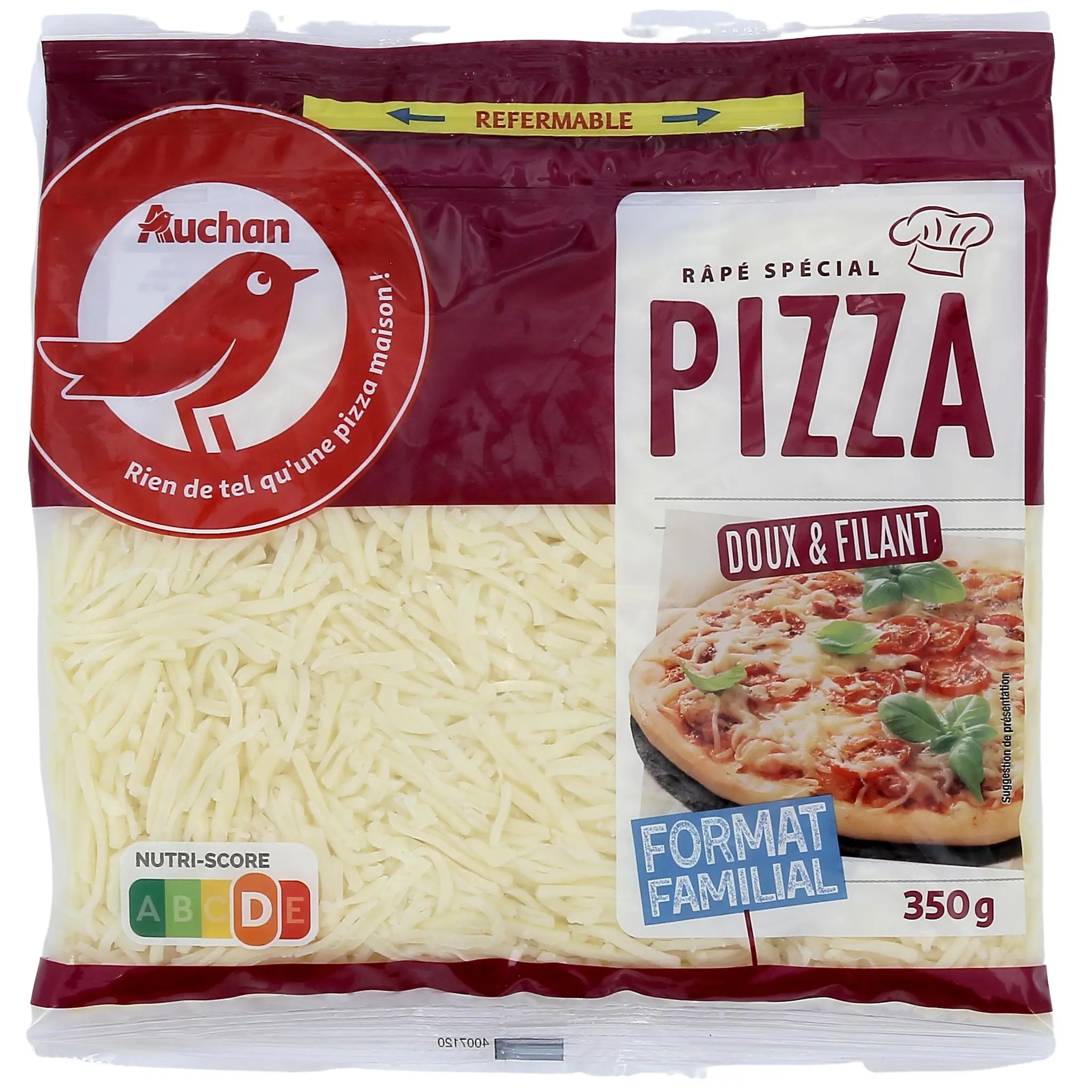 AUCHAN Fromage râpé pour pizza