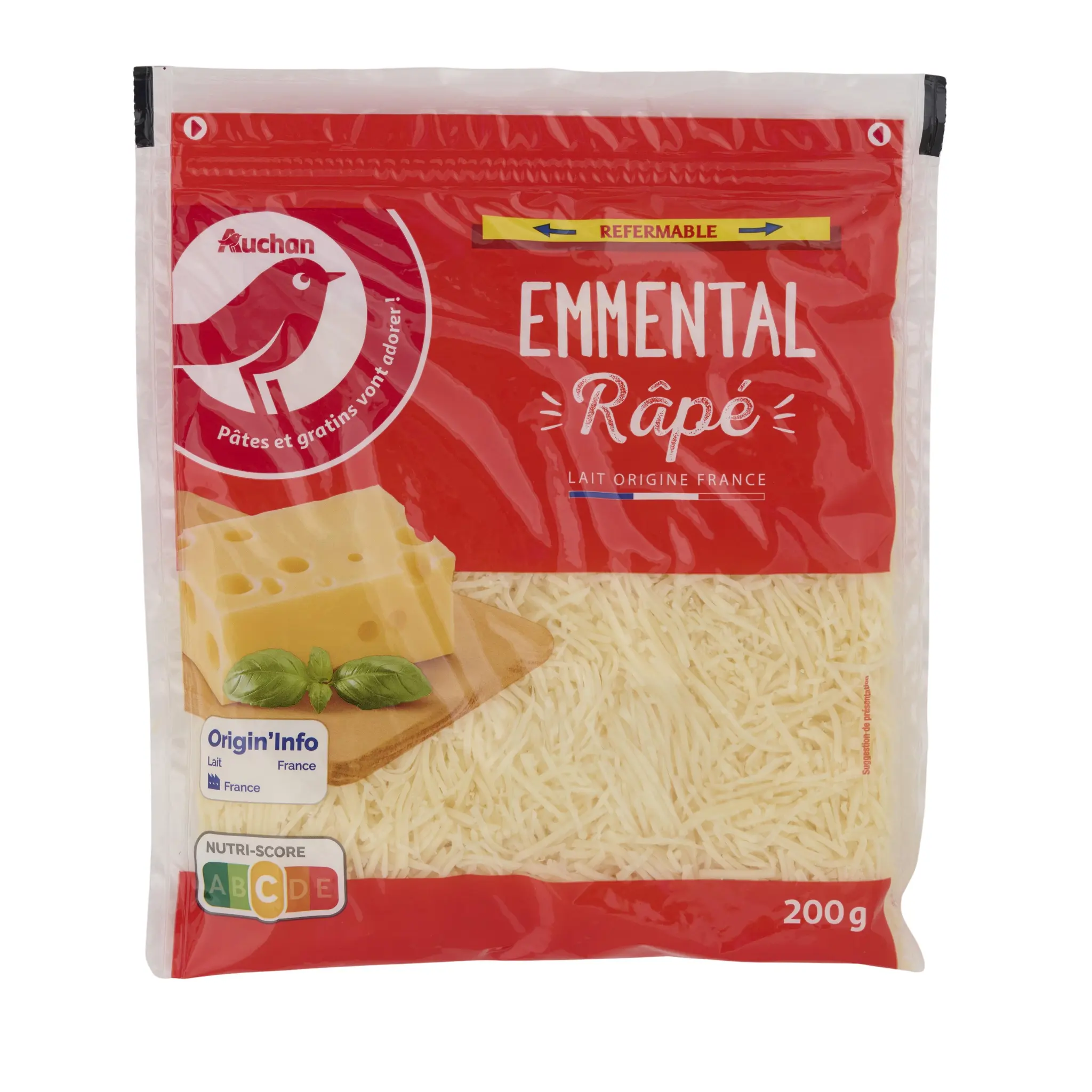AUCHAN Emmental râpé français