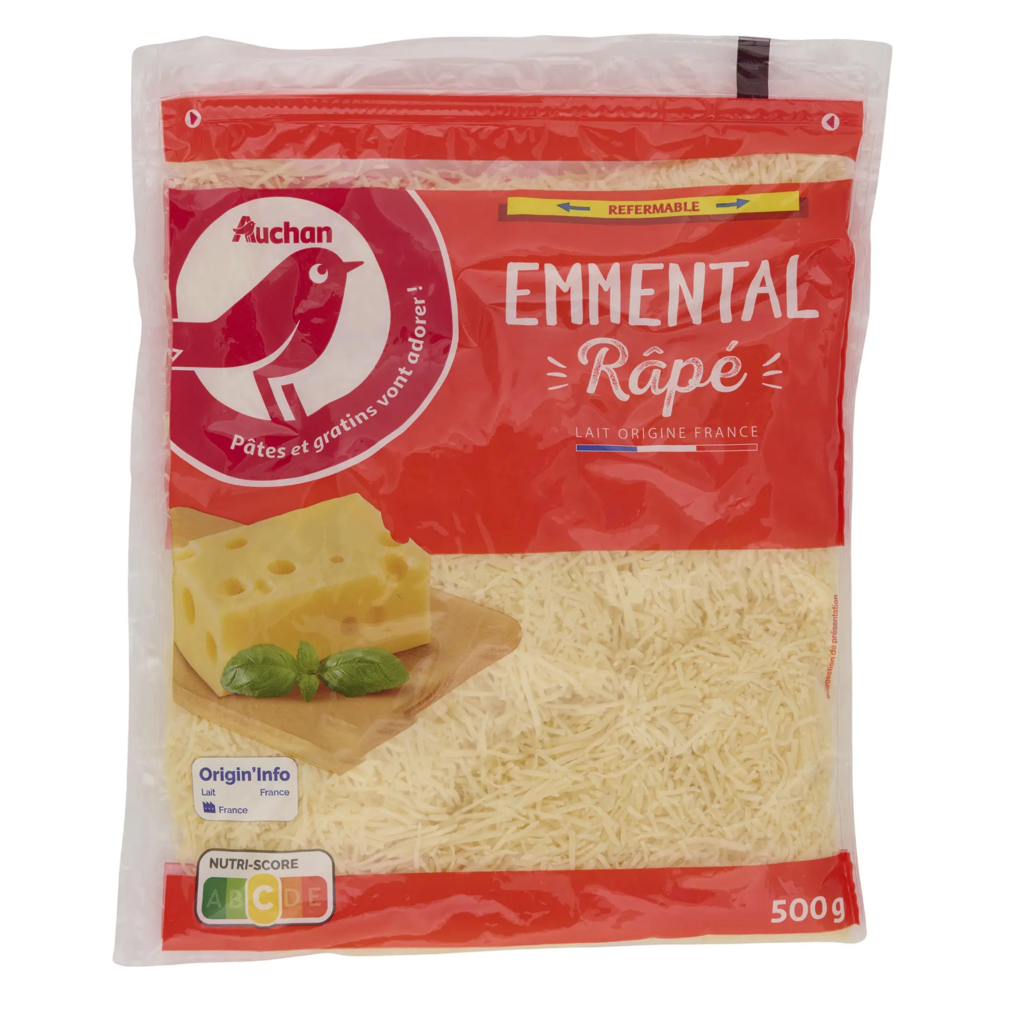 AUCHAN Emmental râpé français