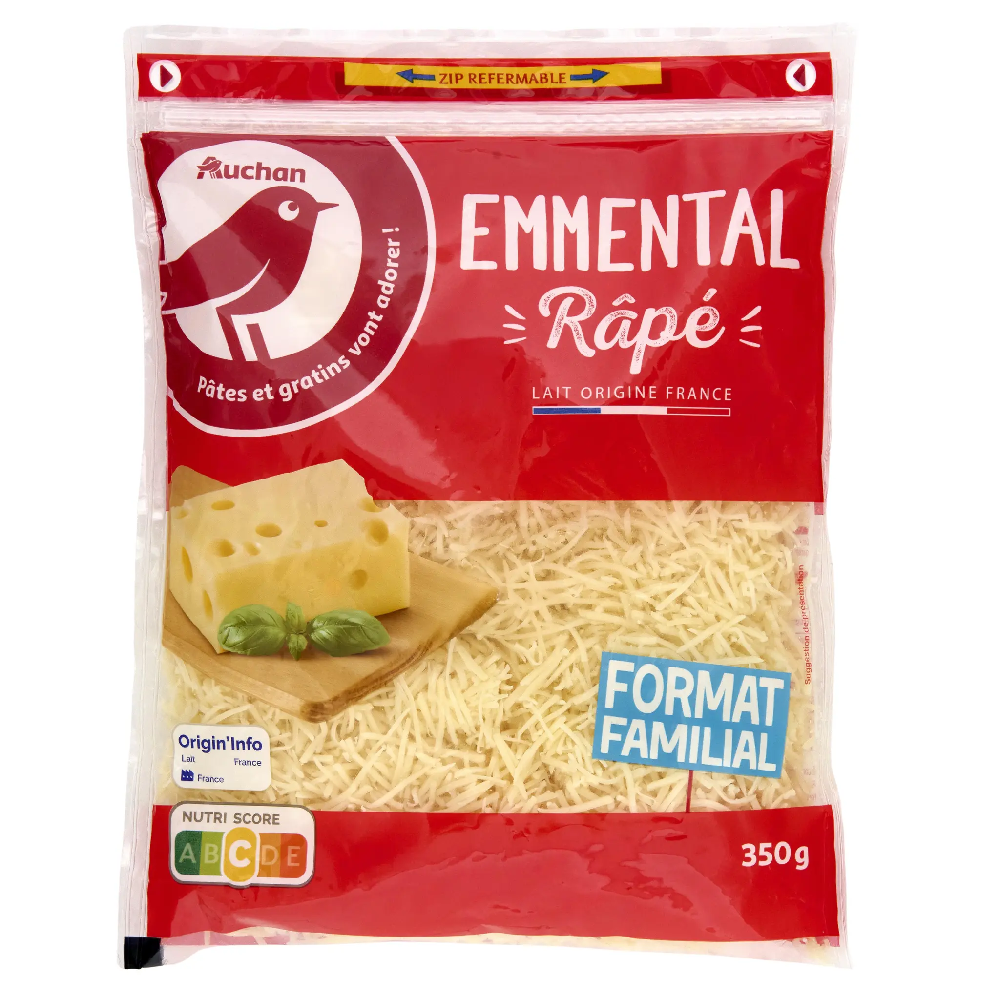 AUCHAN Emmental râpé français