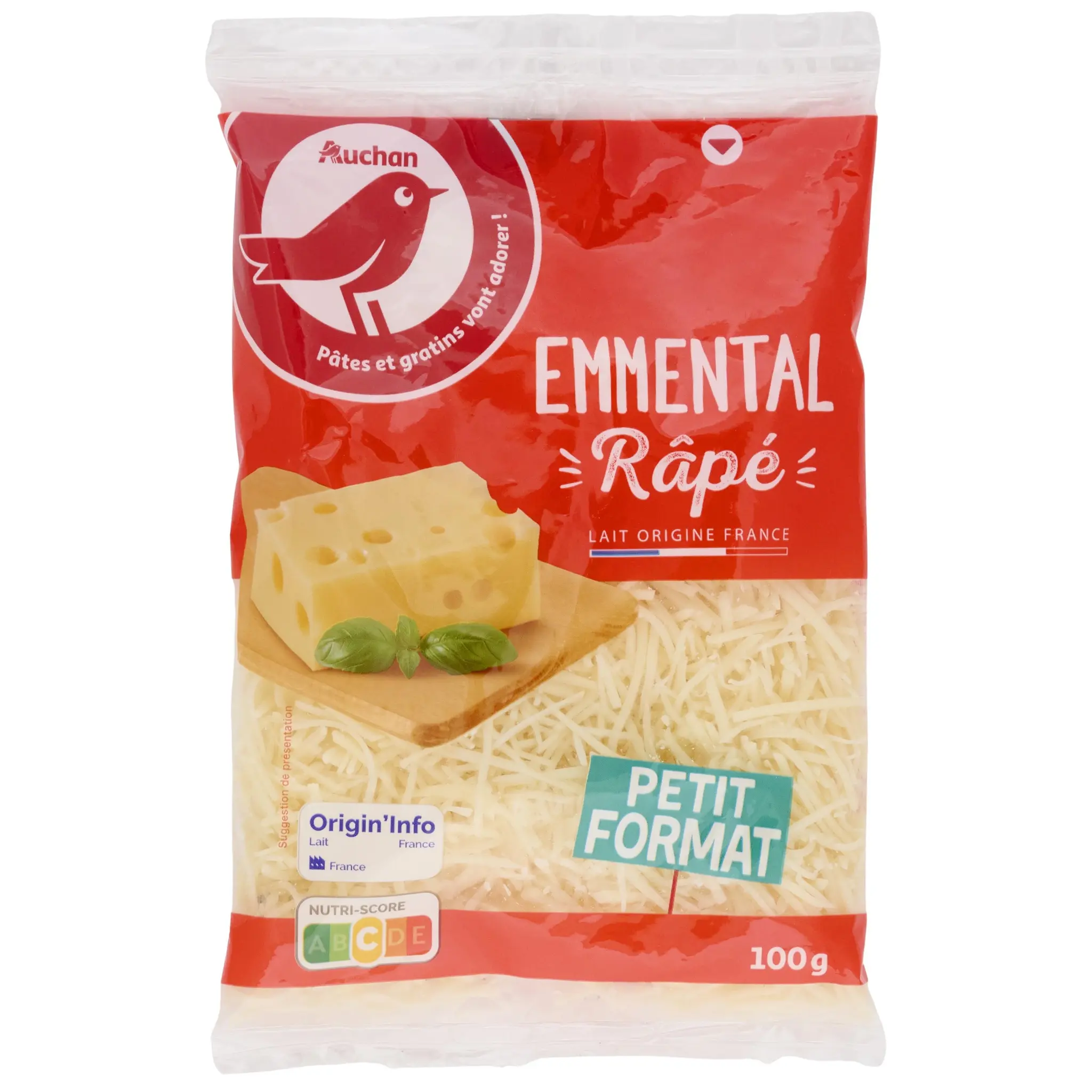 AUCHAN Emmental râpé français