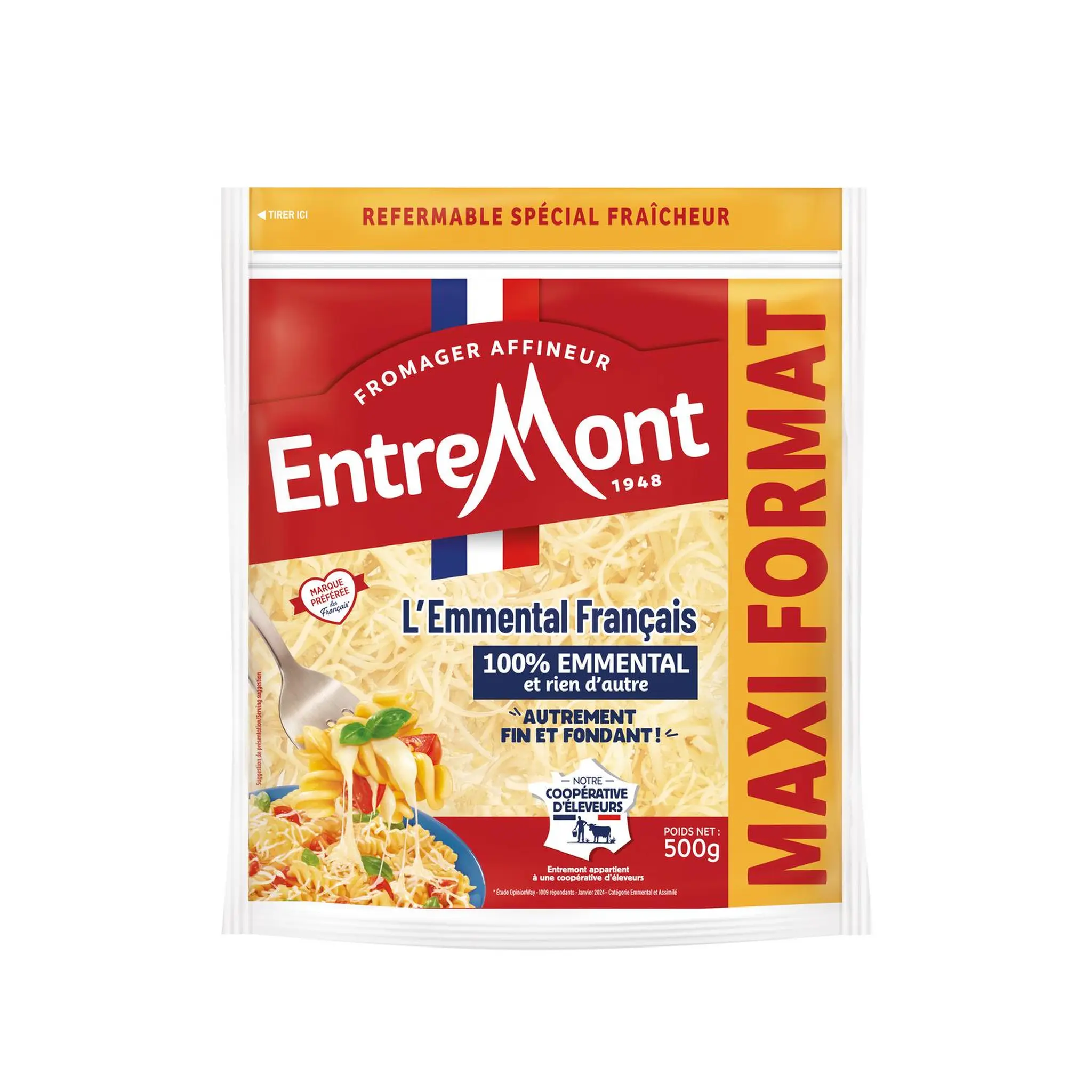 ENTREMONT Emmental français râpé extra fin