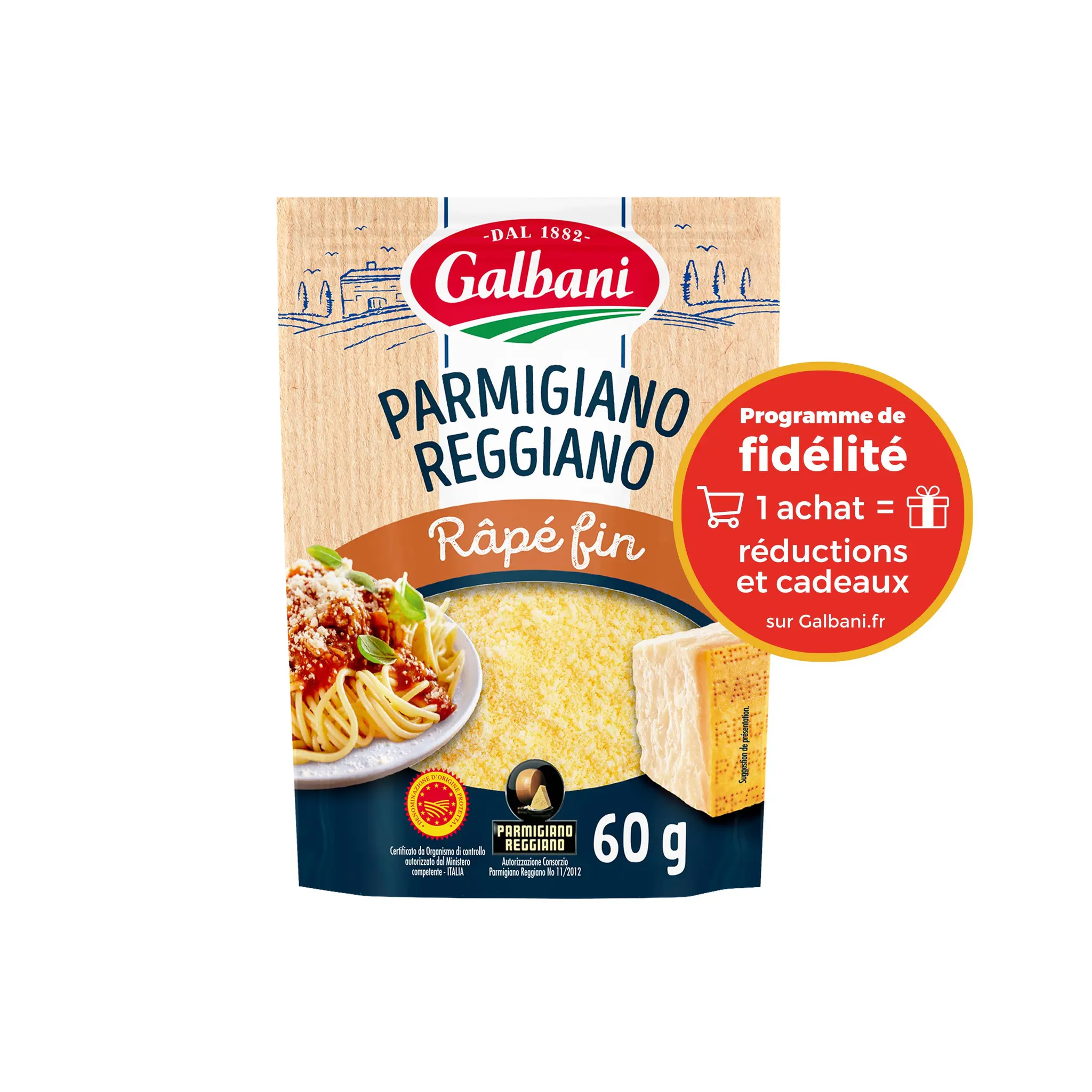 GALBANI Parmigiano reggiano râpé fin AOP