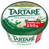 TARTARE Fromage frais à tartiner à l'ail et fines herbes format familial
