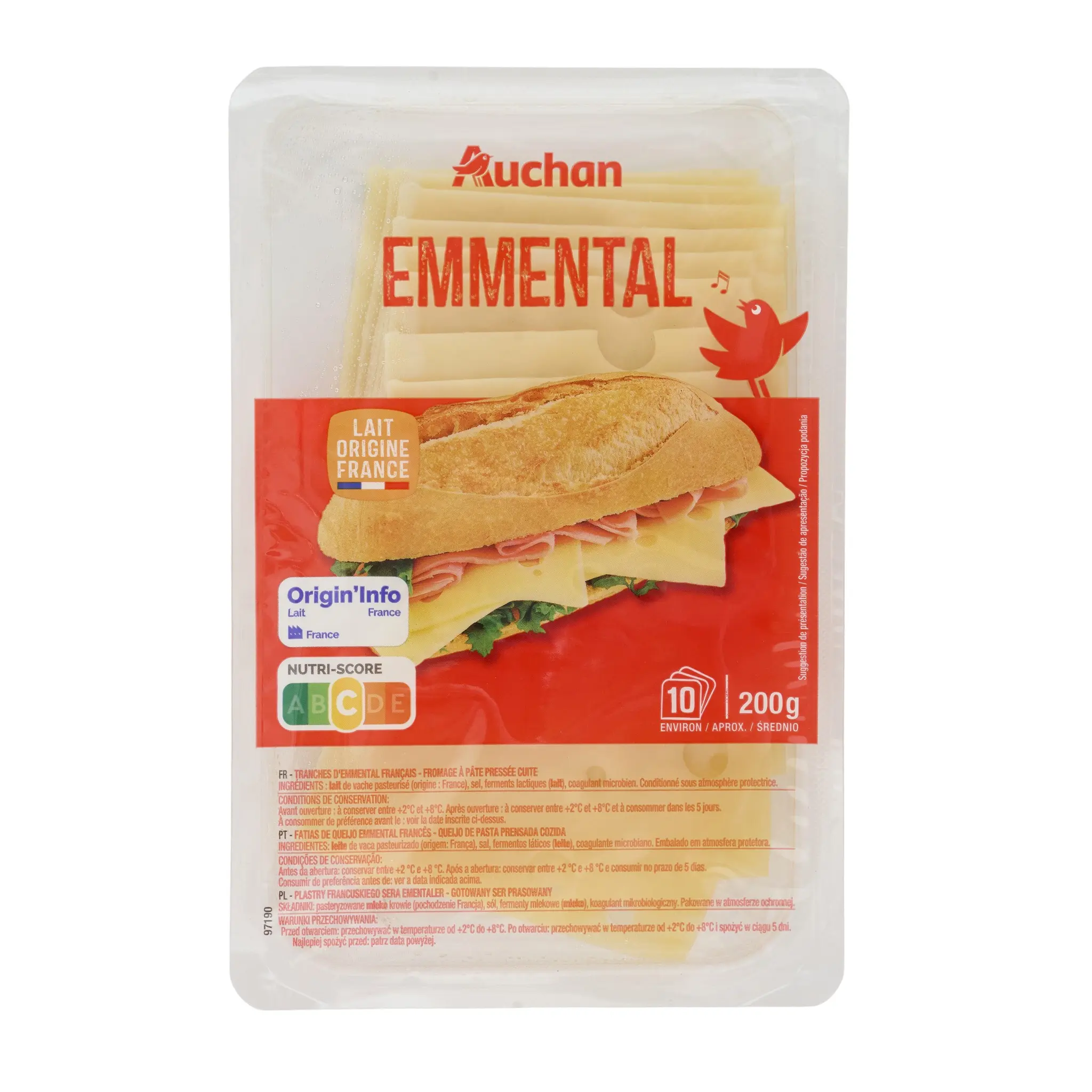 AUCHAN Emmental en tranche