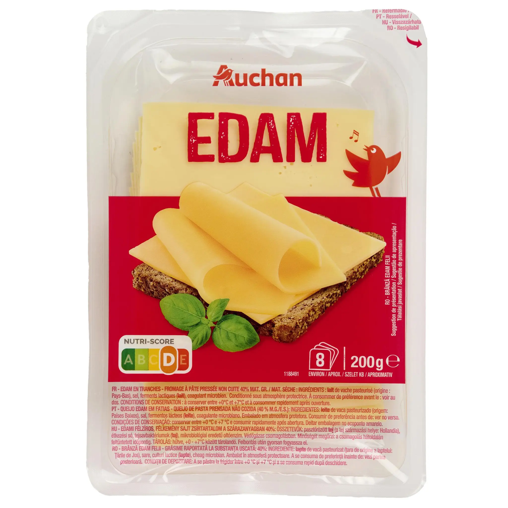 AUCHAN Edam en tranche