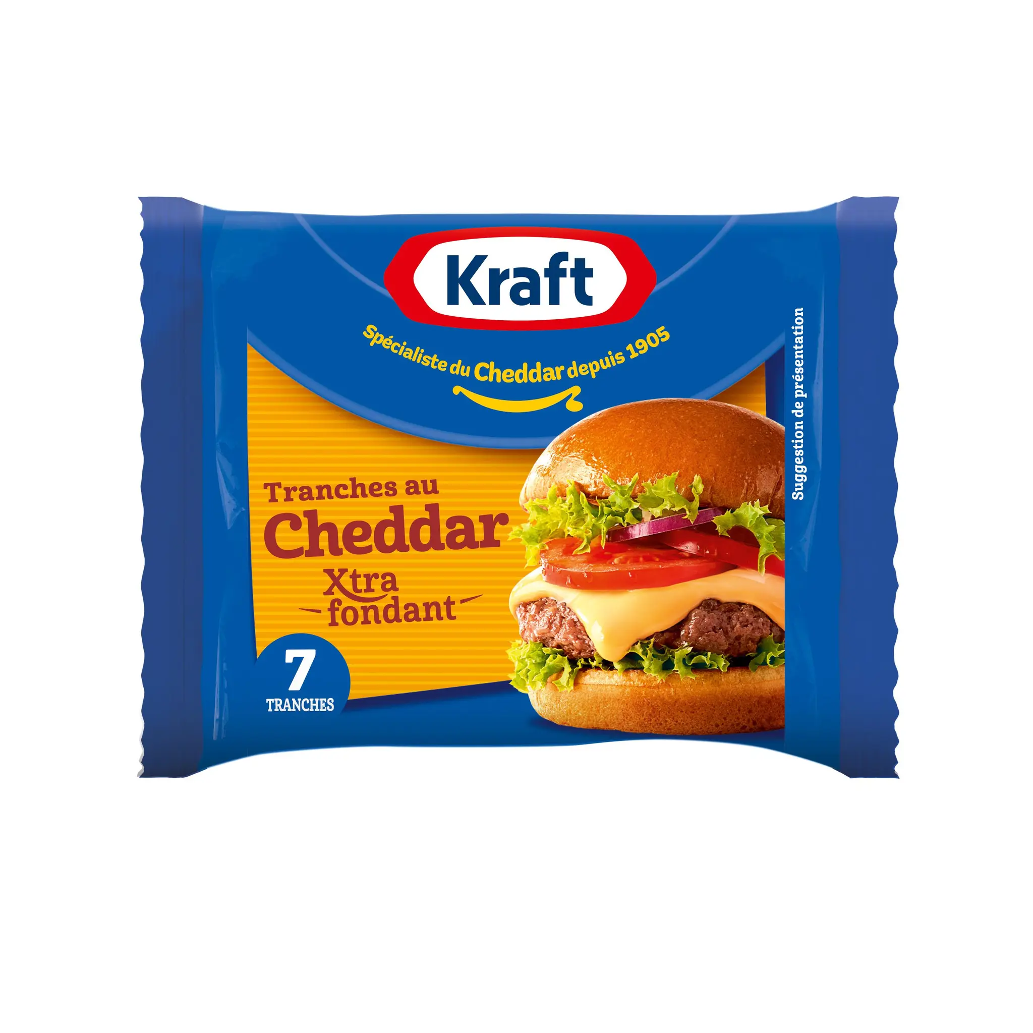 KRAFT Fromage fondu cheddar en tranches