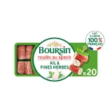 BOURSIN Apéritif Roulés de jambon fumé ail et fines herbes