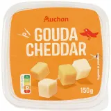 AUCHAN Les duos gouda et cheddar déjà coupé