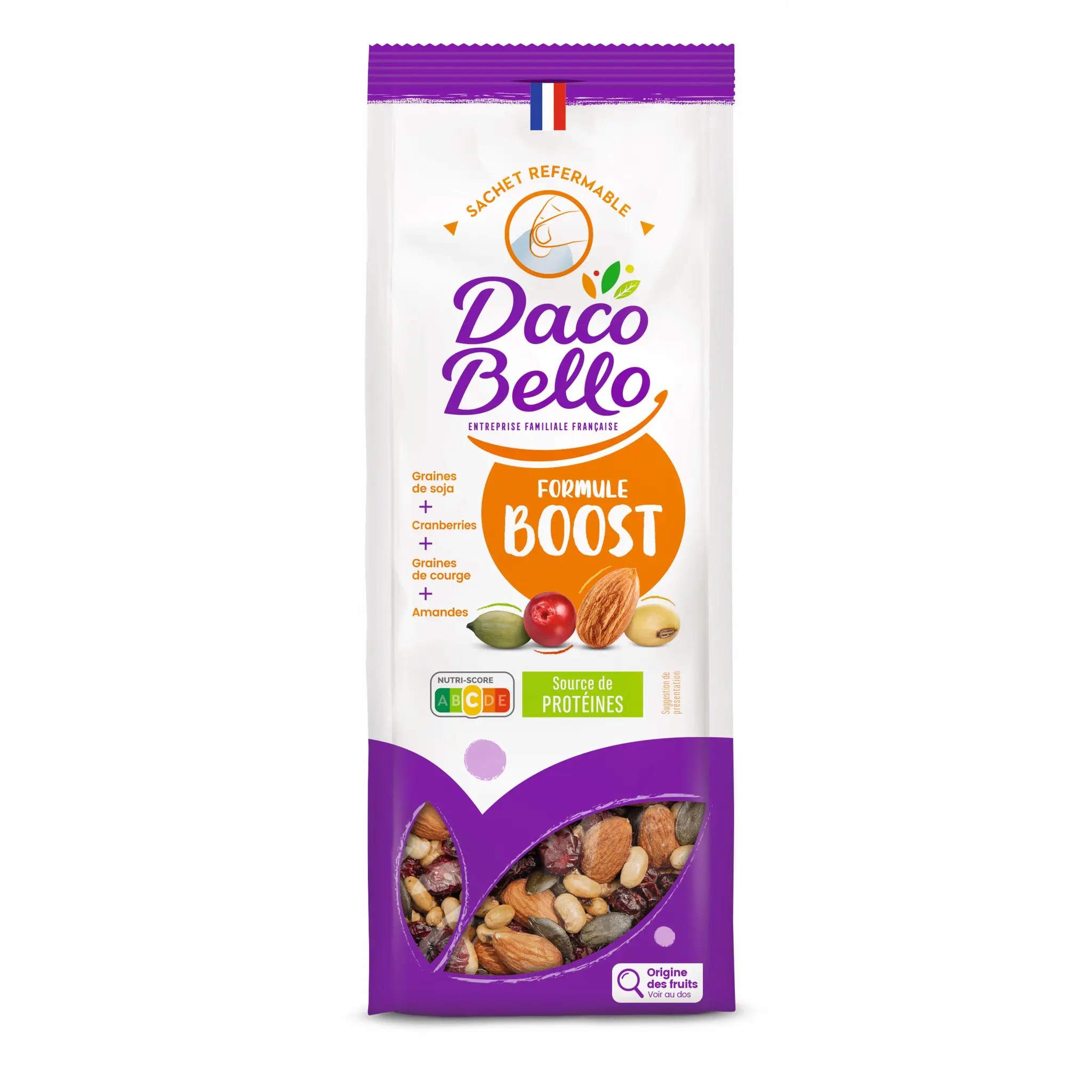DACO BELLO Formule Boost Mélange de graines cranberries et amandes