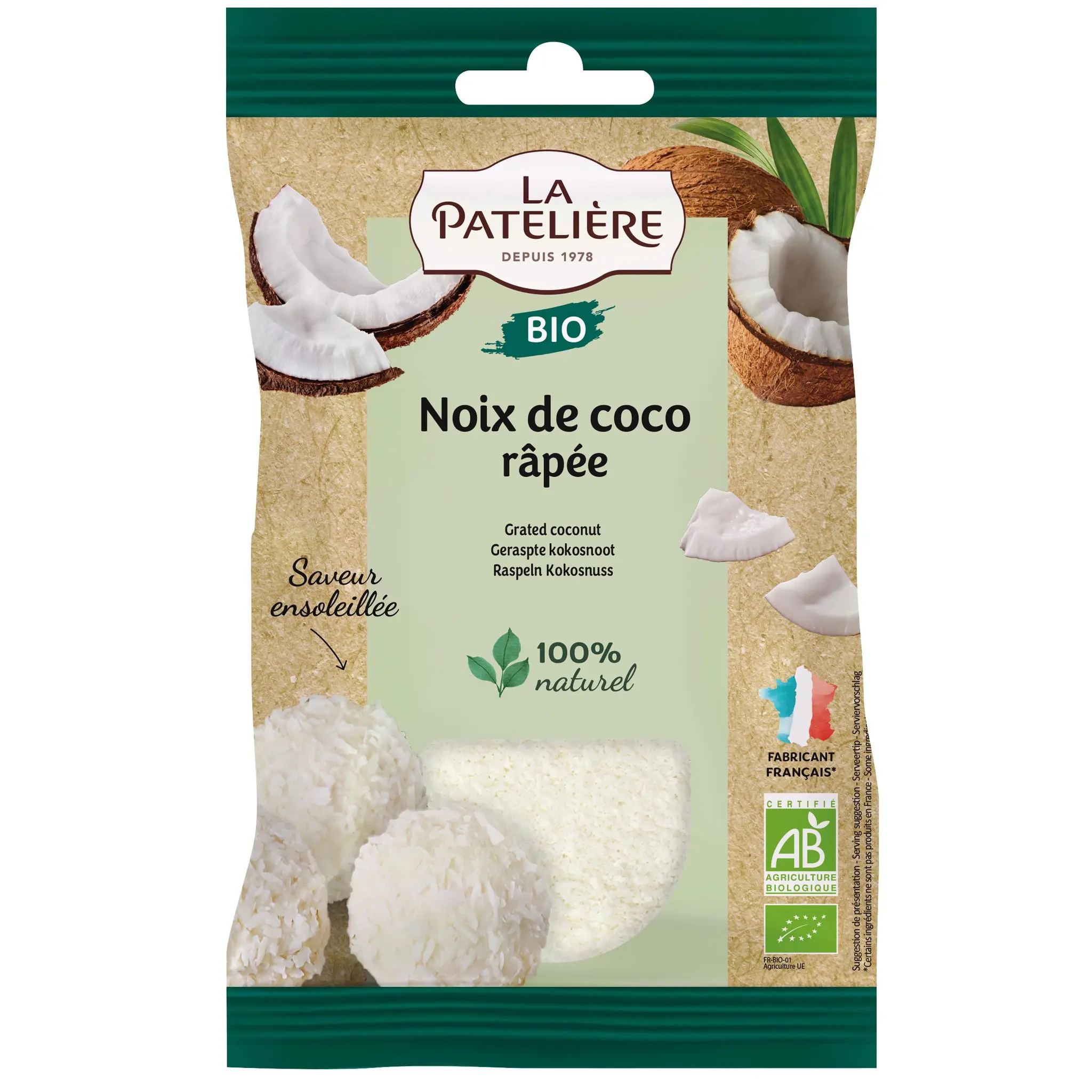 LA PATELIERE Noix de coco râpée bio