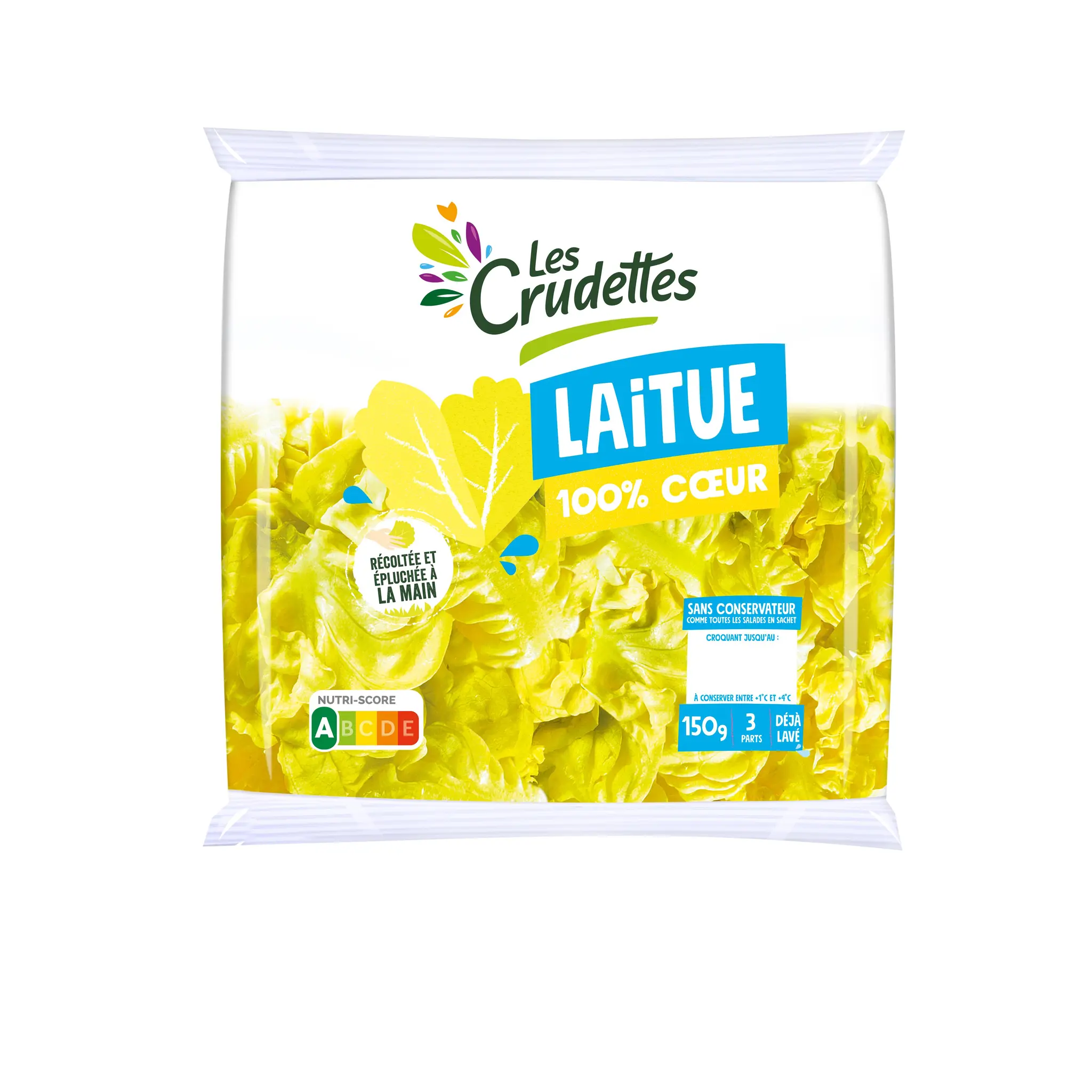 LES CRUDETTES Laitue 100% coeur déjà lavé