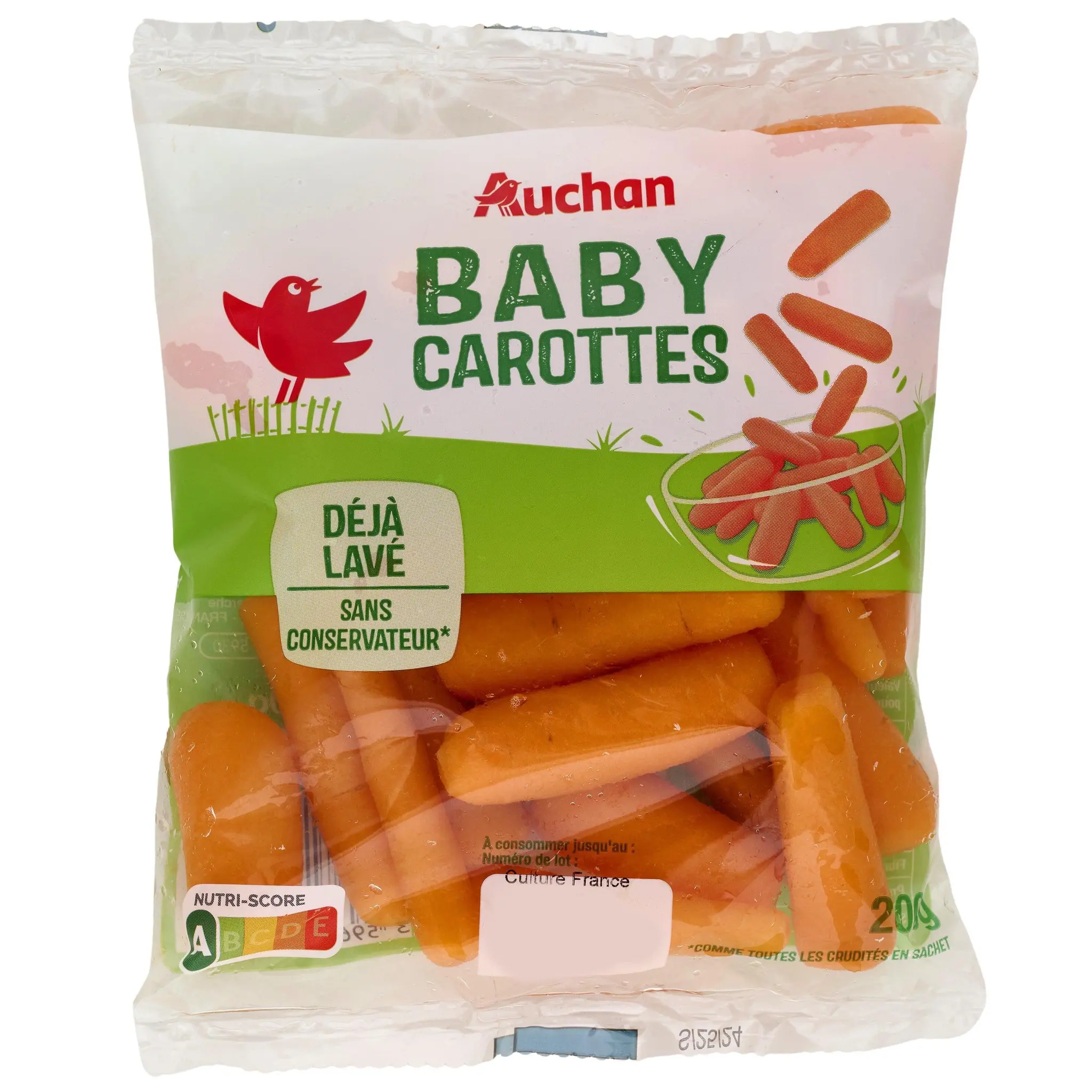 AUCHAN Baby carottes