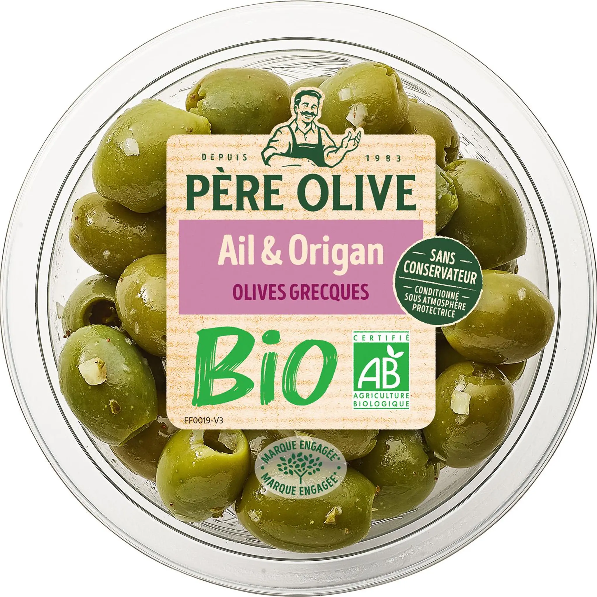 PÈRE OLIVE Olives vertes grecques bio