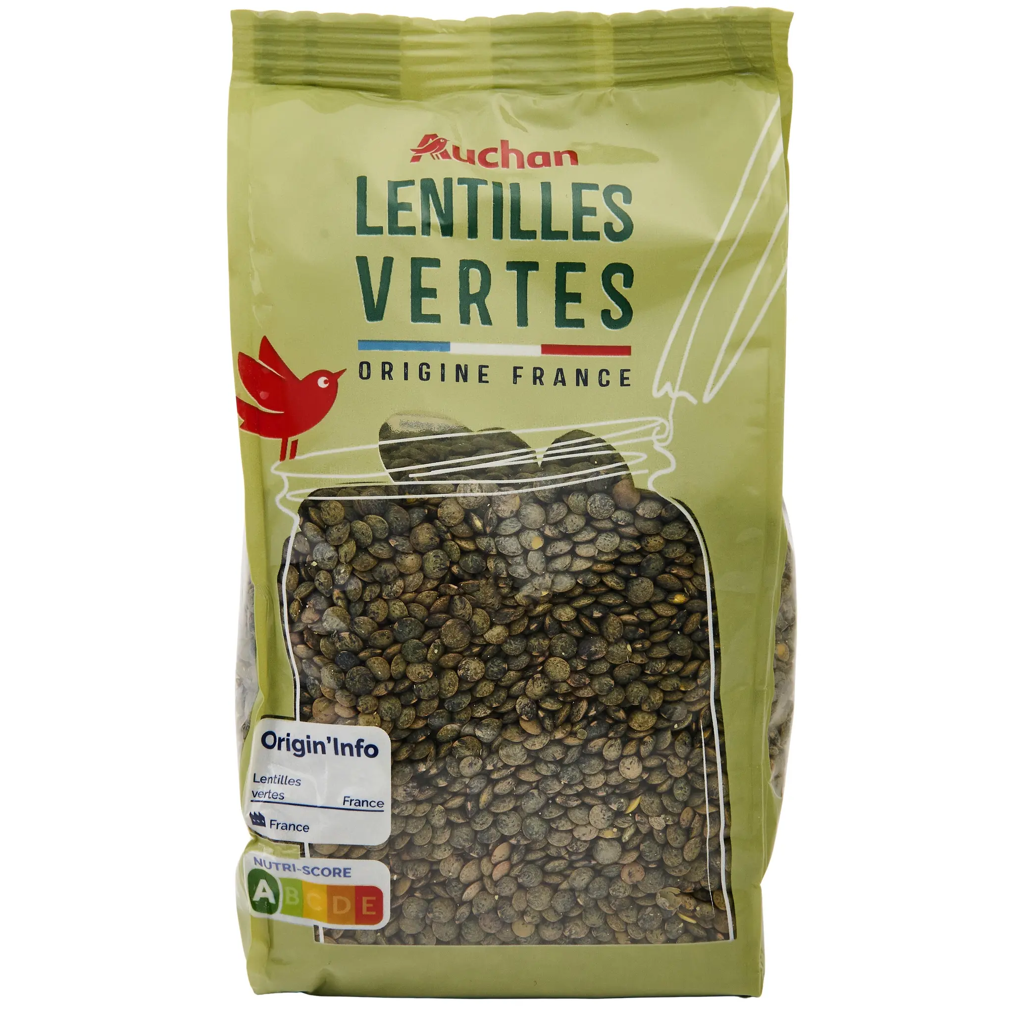 AUCHAN Lentilles vertes