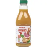 AUCHAN Jus de fruits pressé 3 agrumes