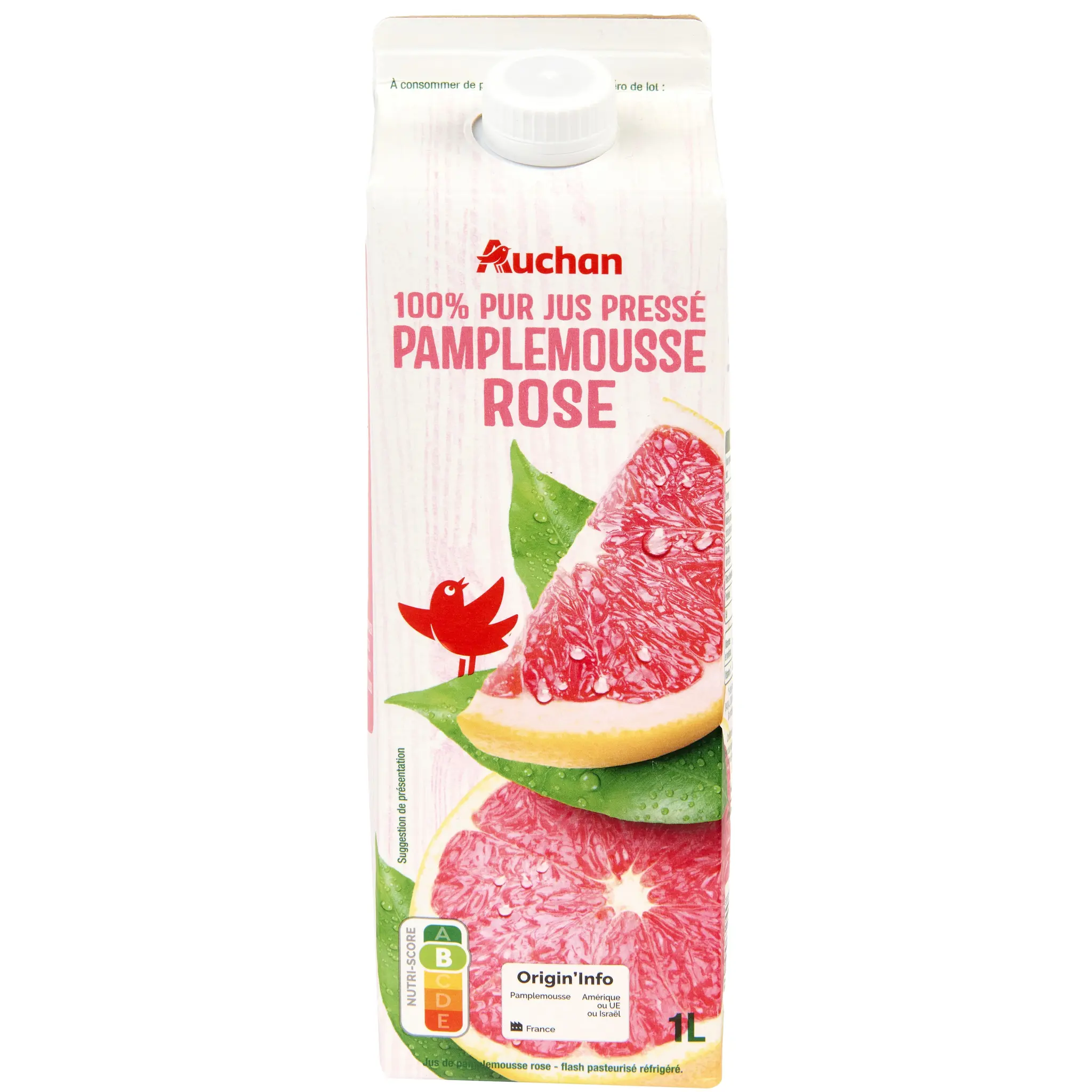 AUCHAN Pur jus de pamplemousses