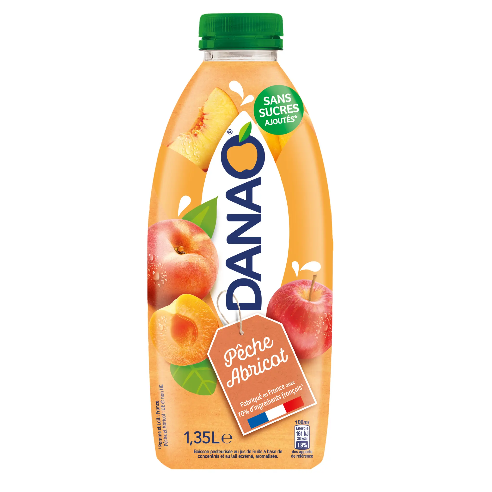 DANAO Boisson lactée pêche et abricot