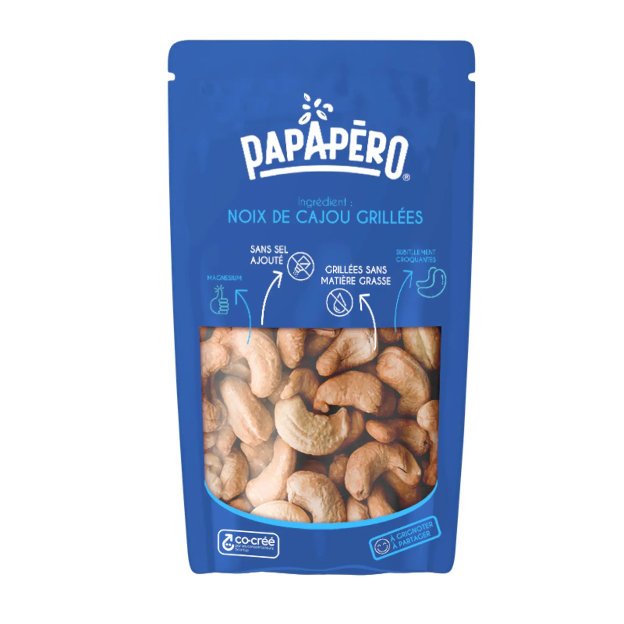 PAPAPERO Noix de cajou grillées sans sel
