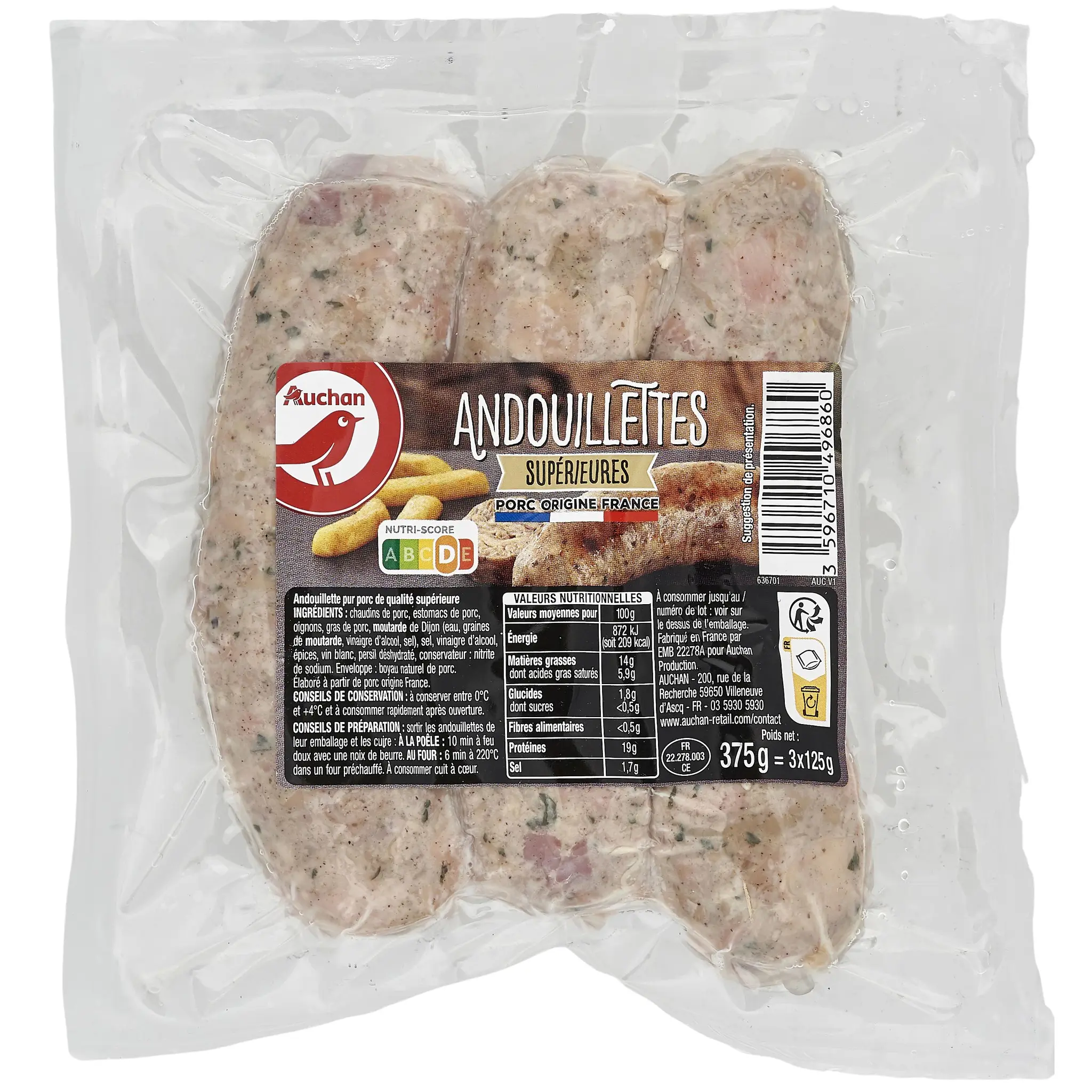 AUCHAN Andouillettes supérieures