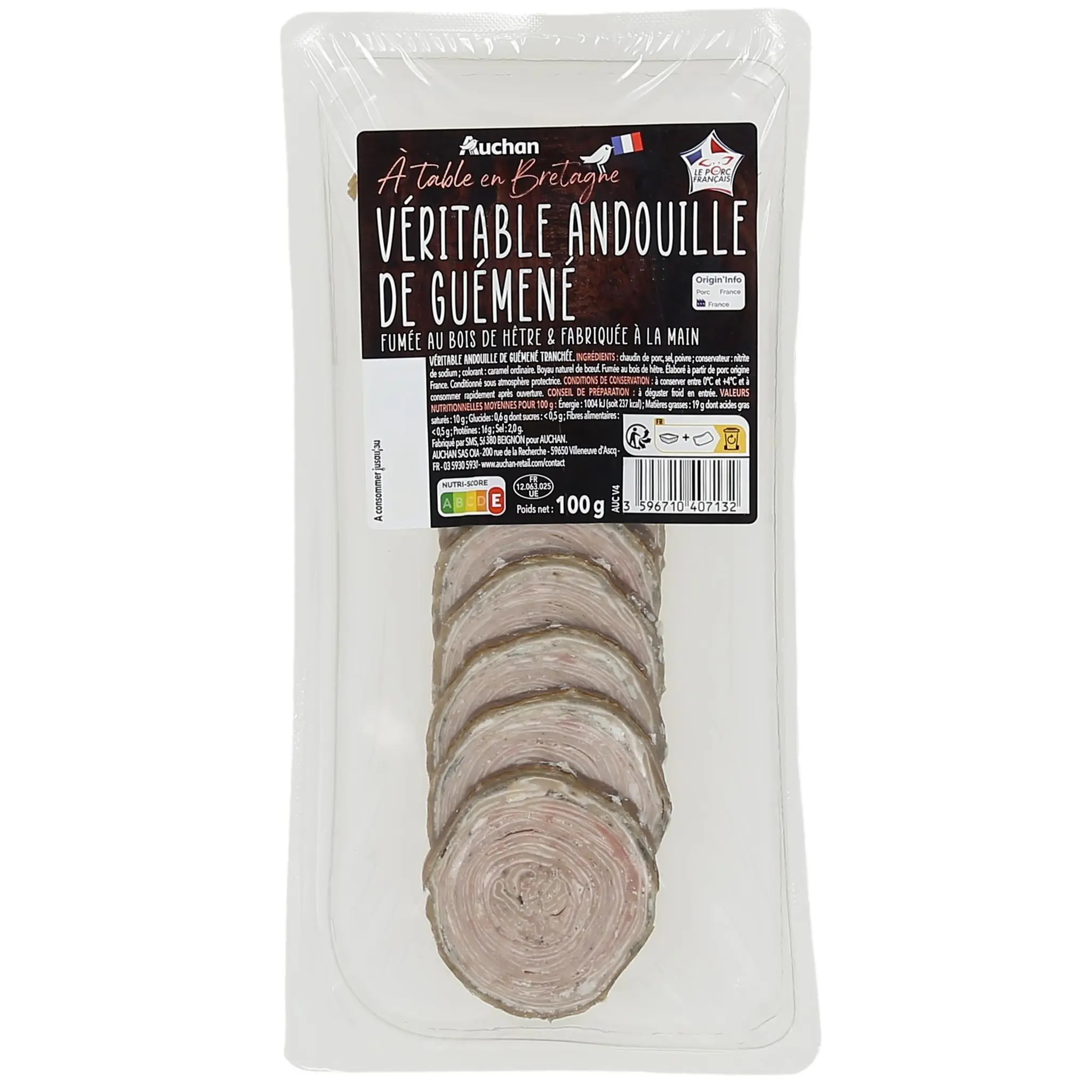 AUCHAN TERROIR Véritable andouillette de Guémené