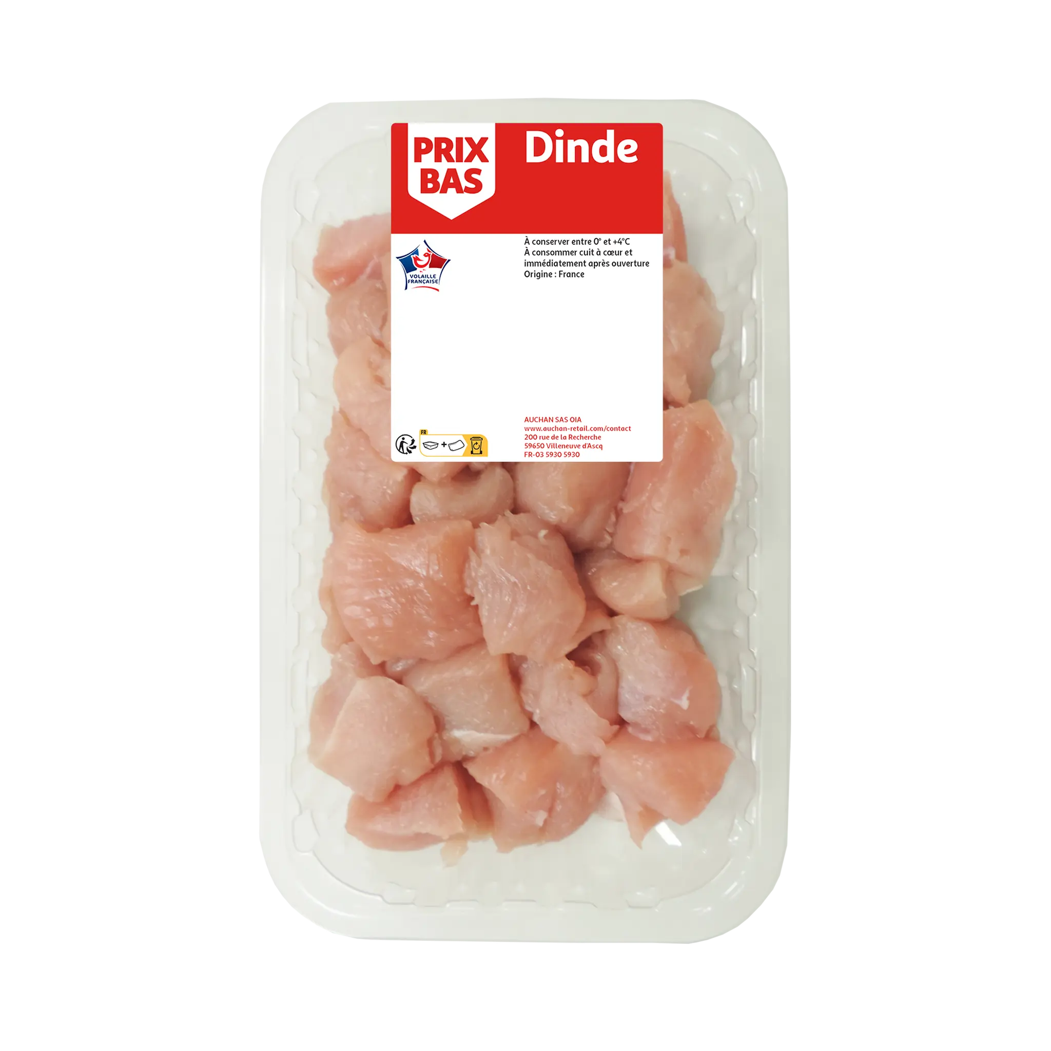 PRIX BAS Cube de filet de dinde