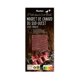 AUCHAN TERROIR Magret de canard du Sud-Ouest séché tranché
