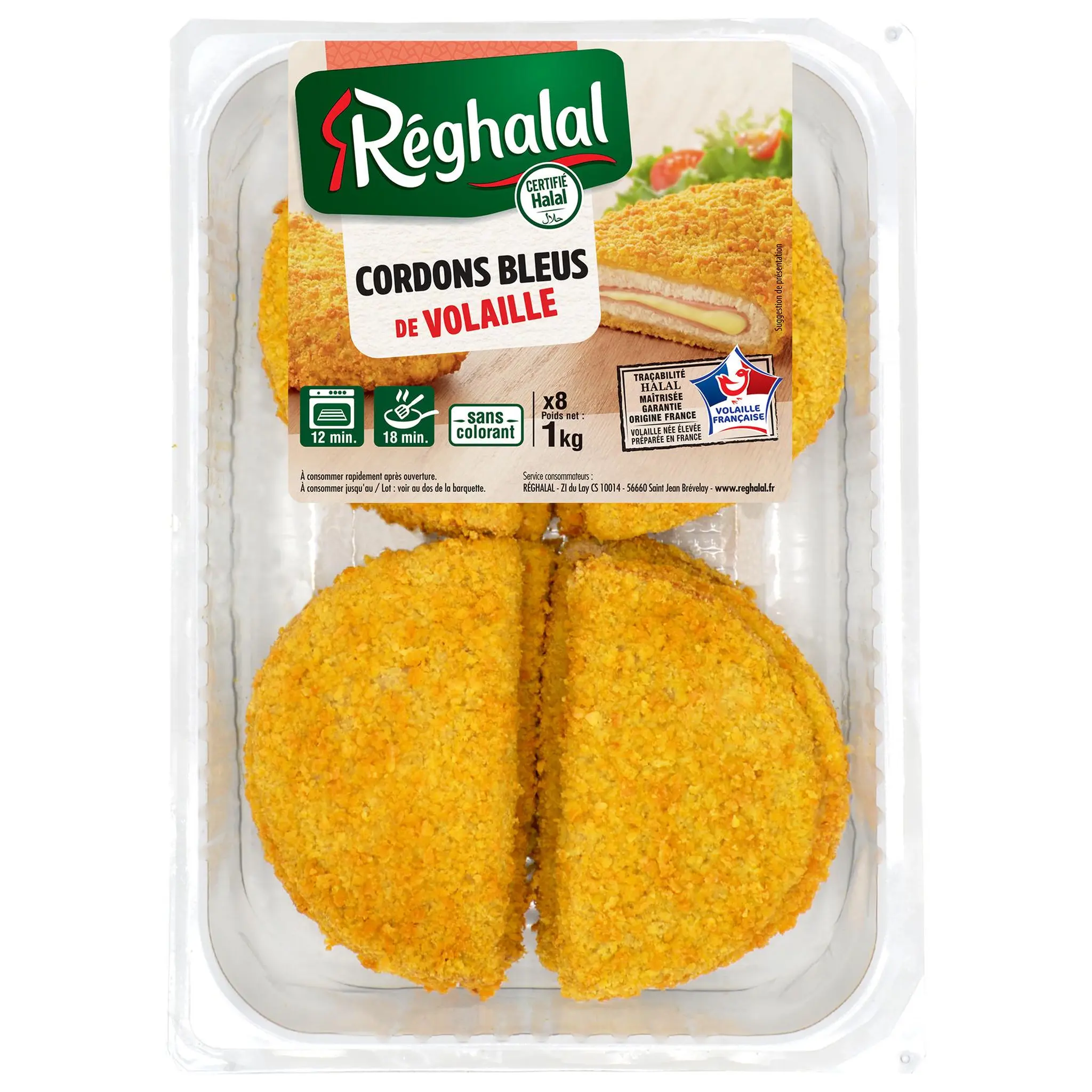 REGHALAL Cordons bleus de volaille halal